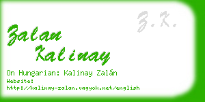 zalan kalinay business card